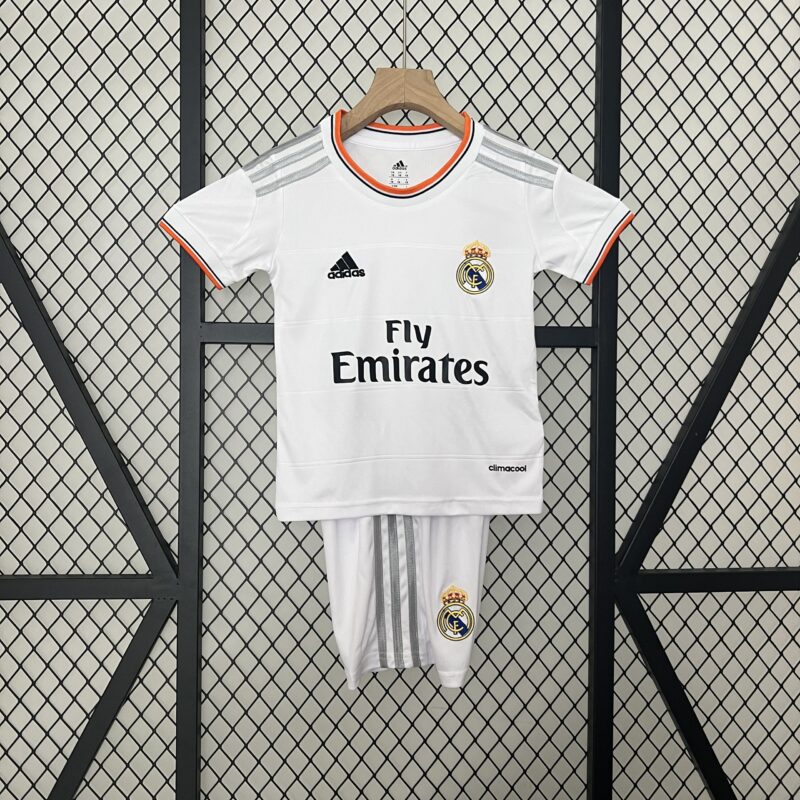 Real Madrid 13-14 Home Retro Kid Kits Children Sets Jersey - Image 2