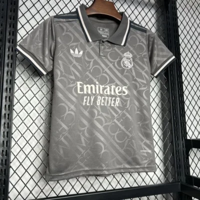 Real Madrid  24-25 Third Away Grey Kids Kits Jersey+Shorts - Image 6
