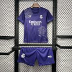 Y3 real madrid 24-25 Kids Kits Purple Children Sets Football Jersey - Image 2