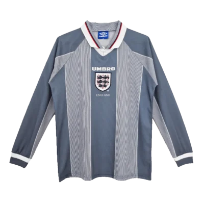England Euro Cup 1996 Retro Away Long Sleeve Jersey