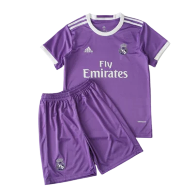 Real Madrid 16-17 Away Retro Kids Kits Children Sets Football Jersey