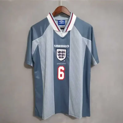 England Euro Cup 1996 Retro Soccer Jersey Away - Image 4