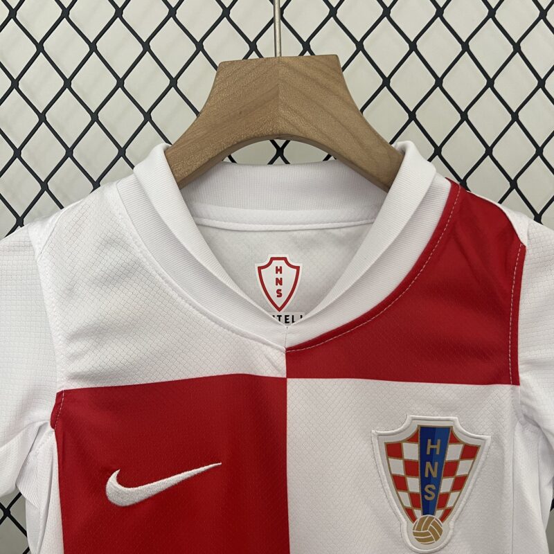 Croatia Home Kids Football Jersey Kit Euro 2024 - Image 3