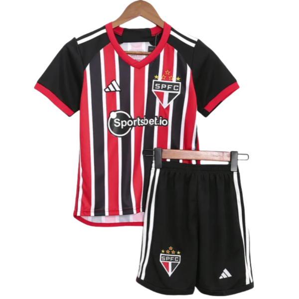 Kids Sao Paulo FC 2023/24 Away Kit Jersey+Shorts