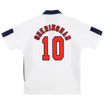 1998 World Cup England Home White Retro Jersey - Image 6