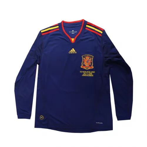 faba3cde95.webp 2010 Spain Nation Retro Soccer Jersey Away Long Sleeve Replica World Cup - Image 1