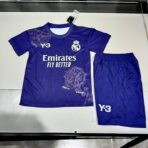 Y3 real madrid 24-25 Kids Kits Purple Children Sets Football Jersey - Image 9