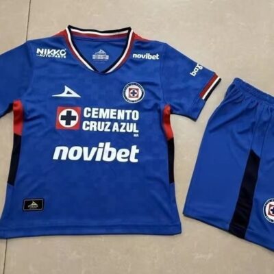 2025 Cruz Azul home kids kit jersey
