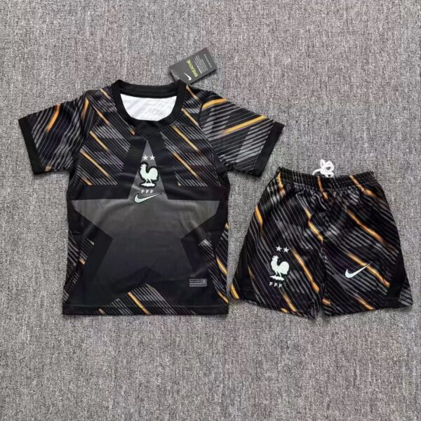 26-27 France goalkeeper black kids kit