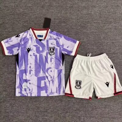 2025 Sheffield Wednesday away kids kit jersey