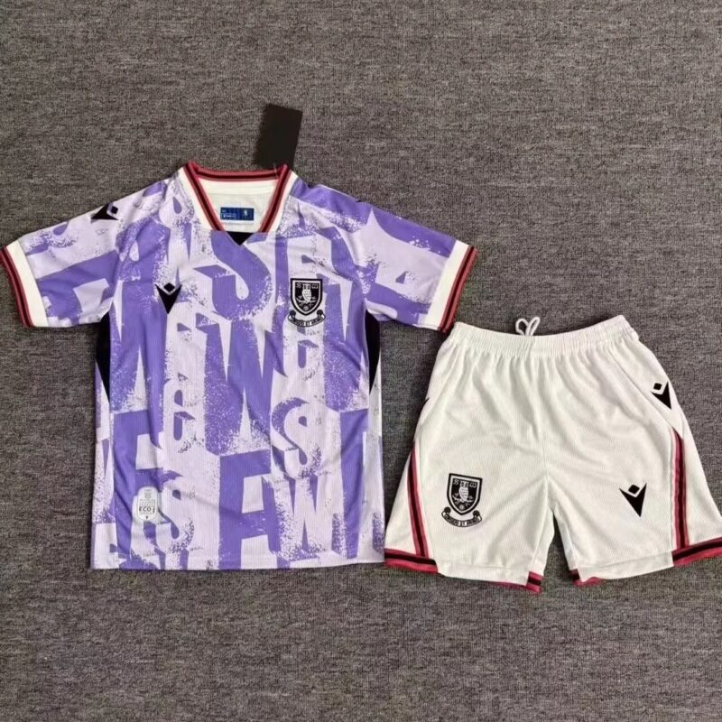 2025 Sheffield Wednesday away kids kit jersey - Image 1