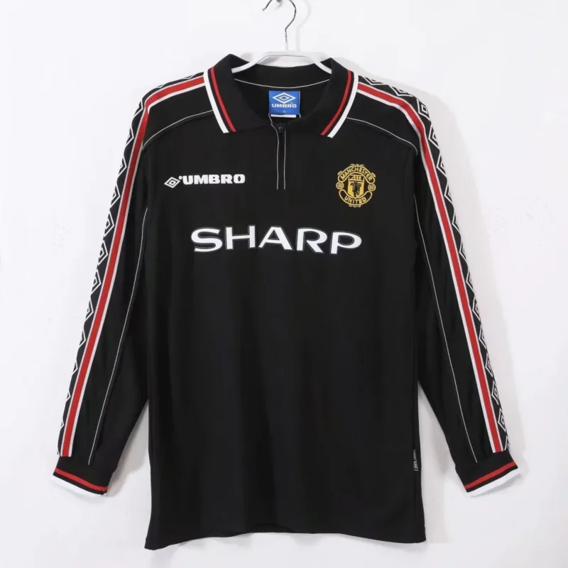 1b5301e8-19a3-44c7-ac14-88110817d43c 98-99 Manchester United home Red Devils retro jersey - Image 1
