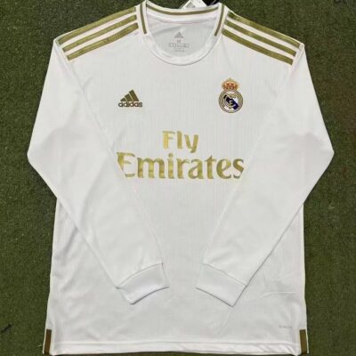 1999-2000 long sleeves Real Madrid  home retro jersey