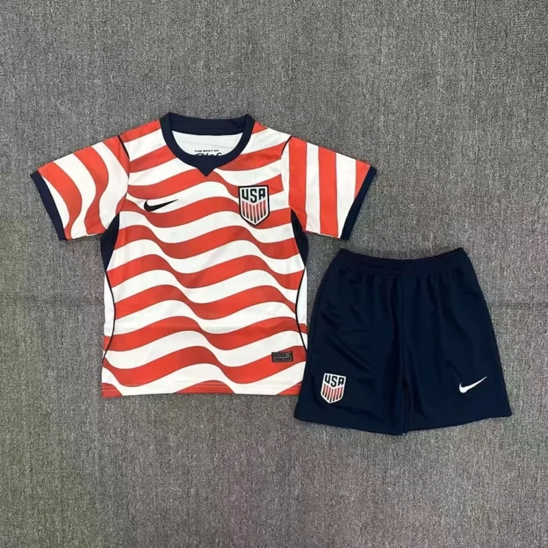 2662159d-fa8f-4546-b2c8-34adf7d5cea2 2026 USA home kids kit jersey - Image 1