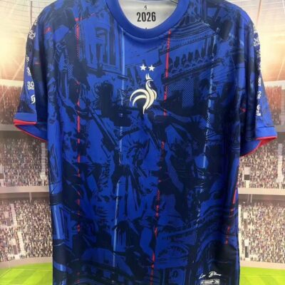 2026 France blue short sleeved jersey