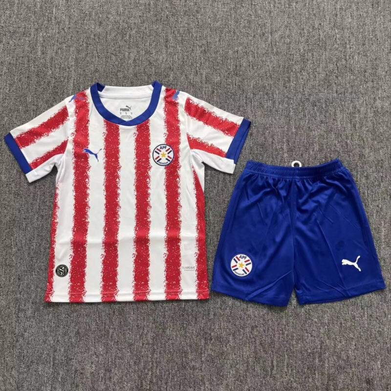 405f8919-435b-493d-8780-79022538f645 2026 Paraguay Home kids kit jersey - Image 1