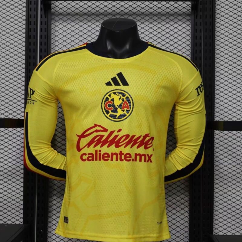4214d465-54a3-43cf-be3b-8d4773e746f3 2026/2027 Club America home long sleeved jersey - Image 1