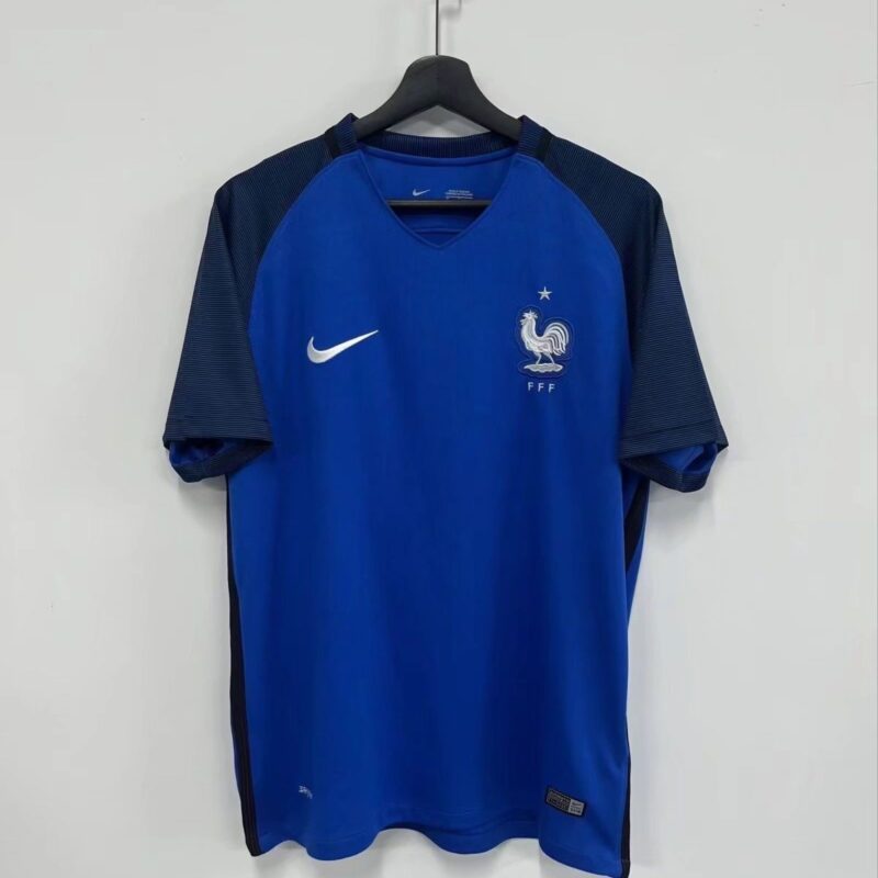 5270e41e-bca3-48a8-8214-1e685a918af6 2016 France World Cup home retro jersey - Image 1