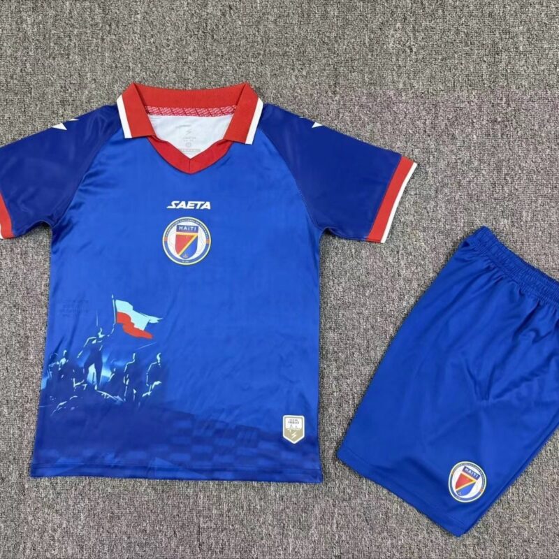 68a2a214-724a-431d-bf15-ed5f071ab773 2026 Haiti Home kids kit jersey - Image 1