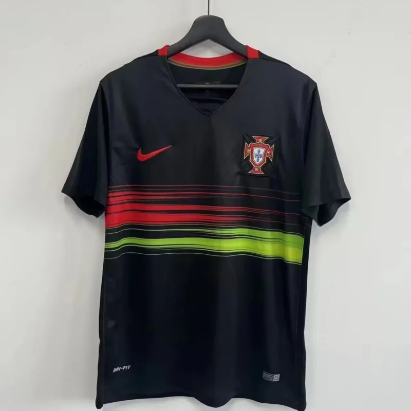 2015 Portugal away black classic retro jersey - Image 1