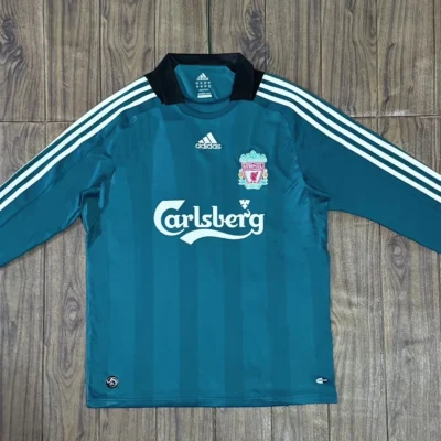 08-09 Liverpool long sleeved away retro jersey