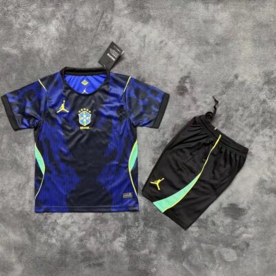 2026 Brazil away kids kit jersey