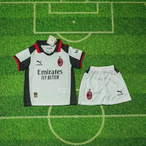 25-26AC Milan away kids kit