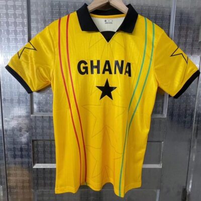 2026 Ghana black and yellow collar jersey