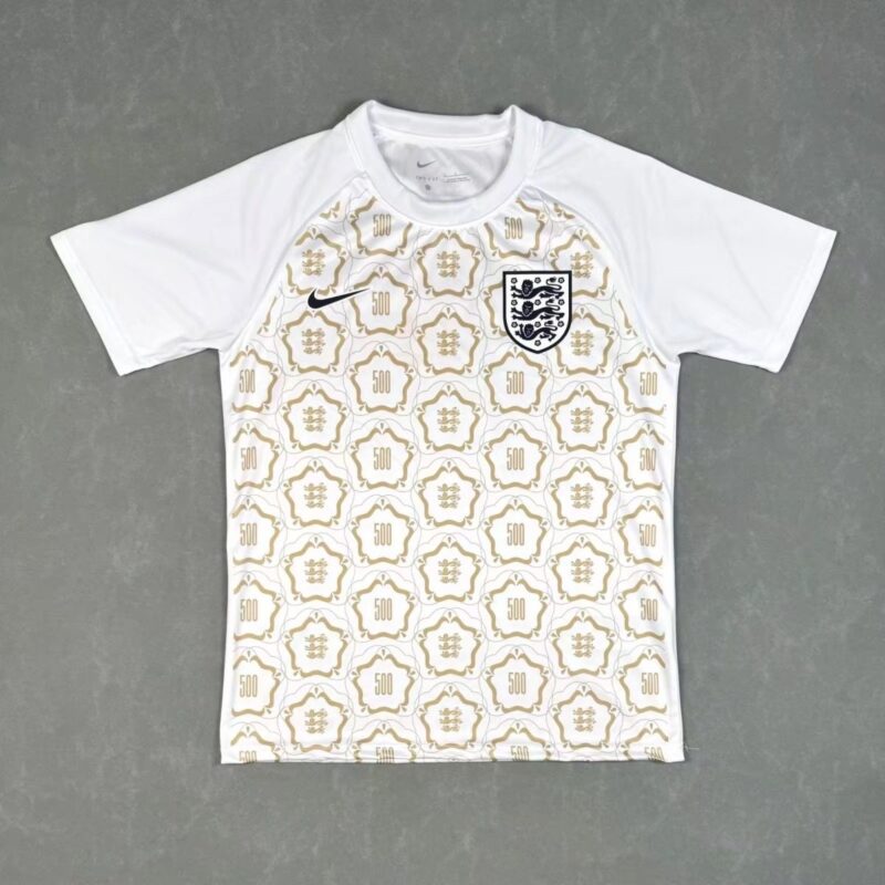 e1e0f554-4c76-4489-b374-c0bdc9c4f017 2026 England Lionesses '500th Game' Pre-Match Kit - White - Image 1