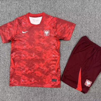2026 Poland away kids kit jersey