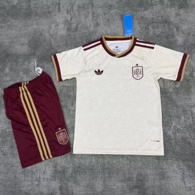 2026 Spain away kids kit jersey