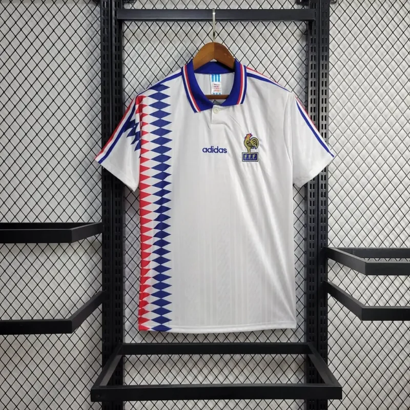 04f831a04507cdb76e6ddb7e21da0dc3 1994 Retro France Away jersey - Image 1