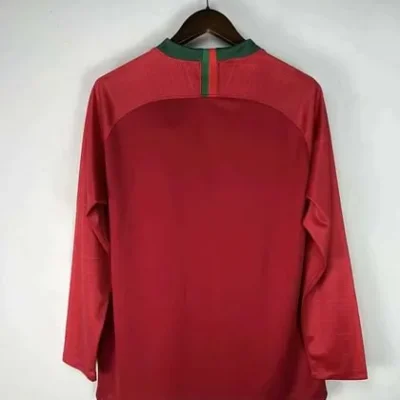 2018 Retro Long Sleeve Portugal Home jersey - Image 2