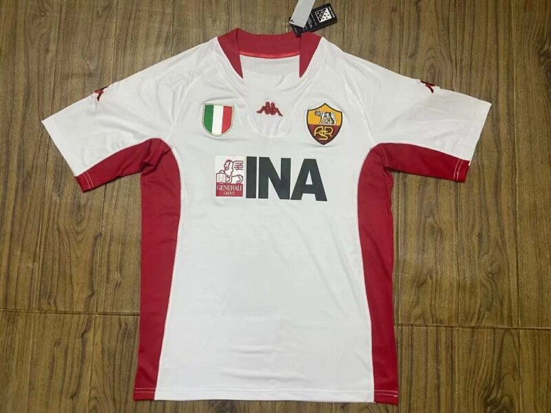 142ebf0ba8ae95923fab8087dd2373ed 2001/2002 Retro AS Roma Away jersey - Image 1