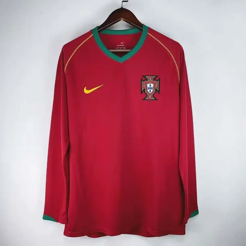 2006 Retro Long Sleeve Portugal Home jersey - Image 1
