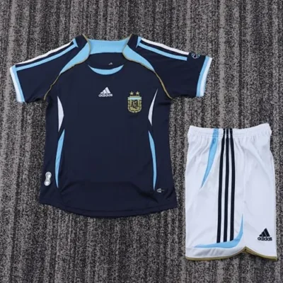 2006 Retro Argentina Away kids kit jersey