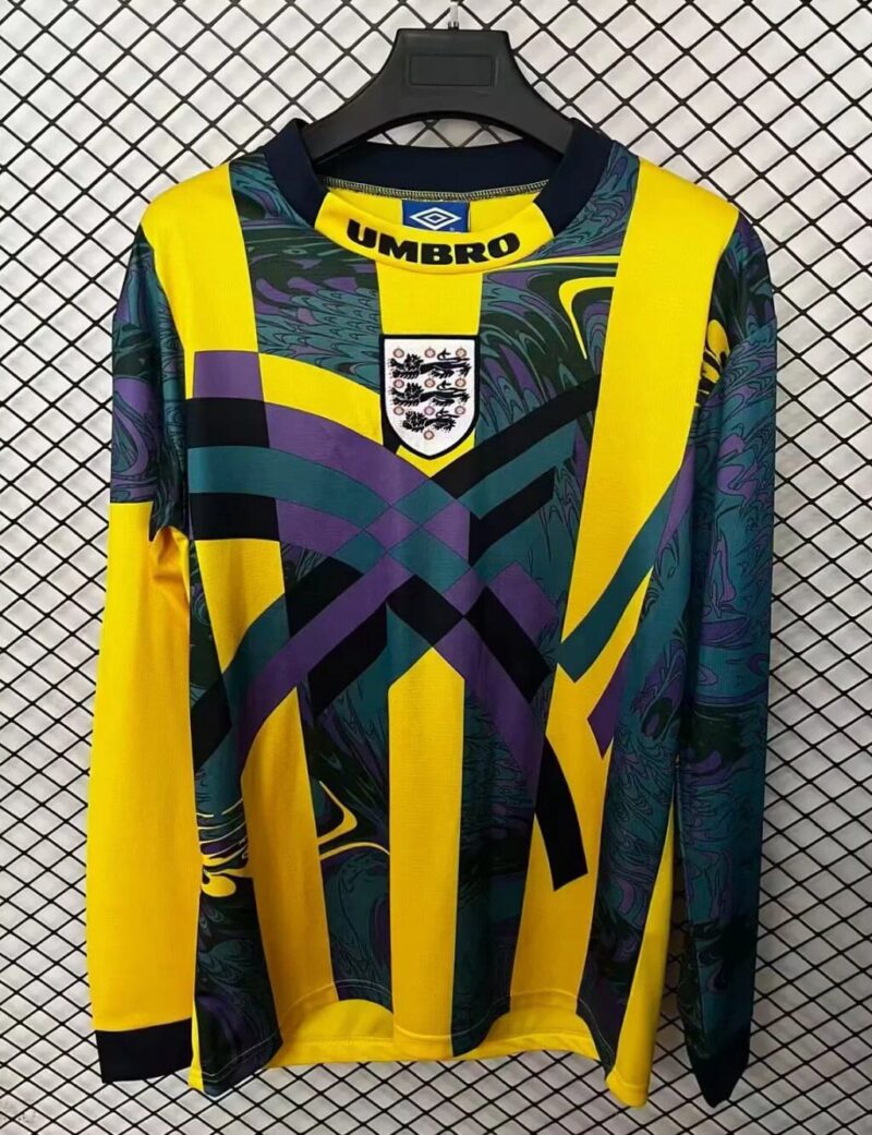 1995/1996 Retro Long Sleeve England Goalkeeper jersey - Image 1