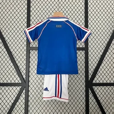 1998 Retro France Home kids kit jersey - Image 2