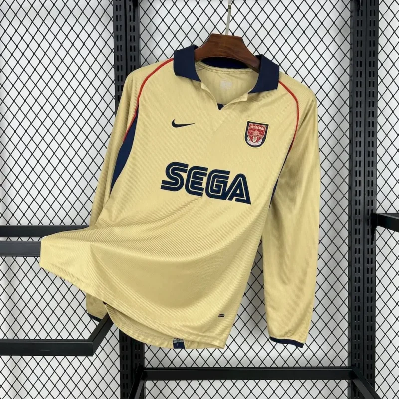 27782dcbeb0289b102a8d5d5bd6432d4 2001/2002 Retro Long Sleeve Arsenal Away jersey - Image 1