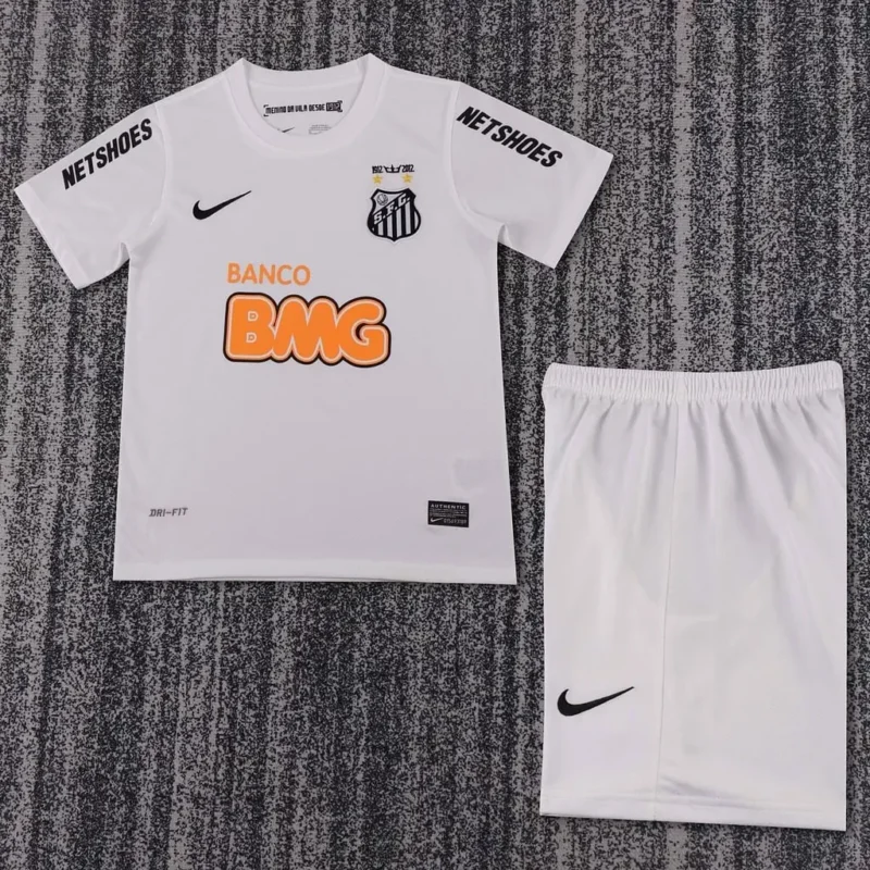 27ca7bd9a42cac5b5c05ad325289f8fb 2013 Retro Santos Home kids kit jersey - Image 1