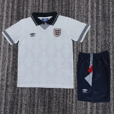1990 Retro England Home kid kit jersey