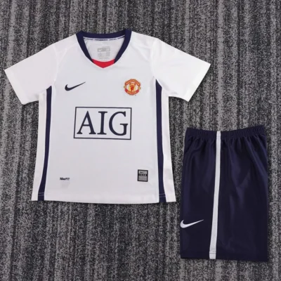 2008/2009 Retro Manchester United Away kids kit jersey