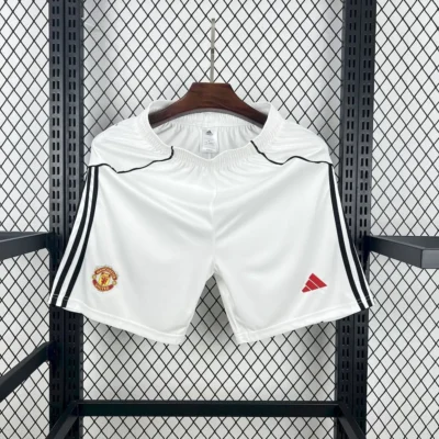 2025/2026 Manchester United Home White Shorts