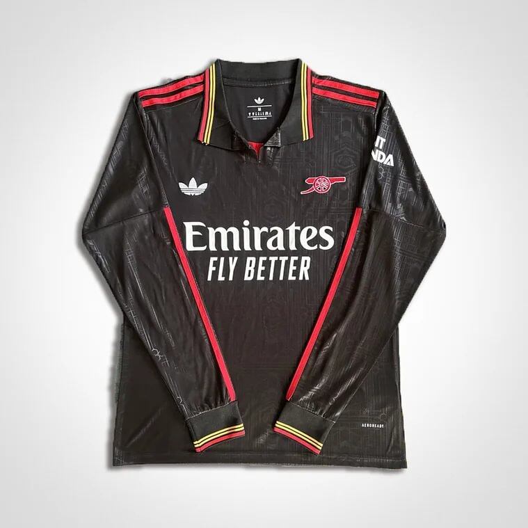 2e6a49a78809406f7603bdfd9c438e84 2025/2026 Long Sleeve Arsenal special version black long sleeves POLO jersey - Image 1