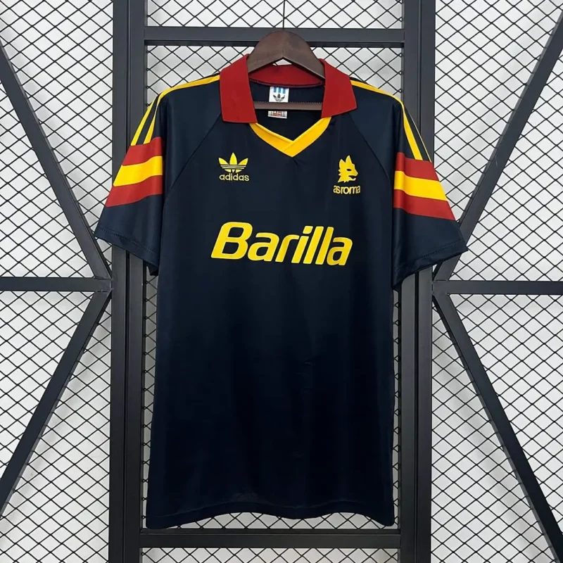 340ee6c4cda9ad31420c14613e35b4ad 1991/1992 Retro AS Roma Third Away jersey - Image 1