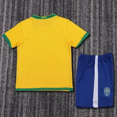 2006 Retro Brazil Home kids kit jersey - Image 2