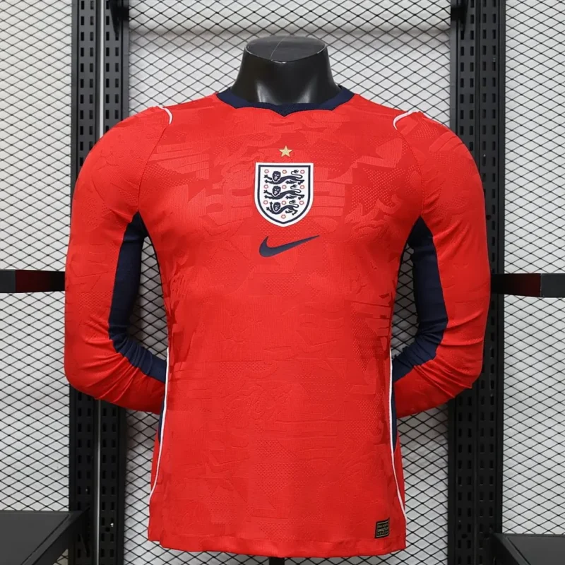 42e10ac2a4925b9737ee640d4453510f 2026 Player Version Long Sleeve England Away jersey - Image 1