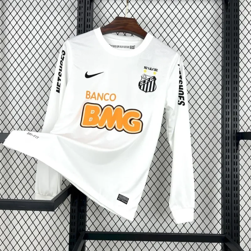 43ffb78067831a8fdad19f059d74b9ed 2011/2012 Retro Long Sleeve Santos Away jersey - Image 1