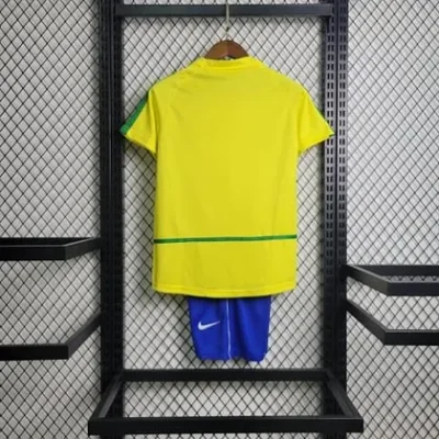1998 Retro Brazil Home kids kit jersey - Image 2