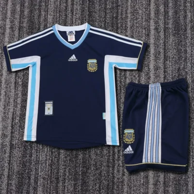1998 Retro Argentina Away kids kit jersey